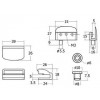 BFP01-BL-SET บานพับหนีบกระจกพลาสติกสีดำ ชุดบานพับหนีบกระจก Glass Door Hings