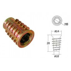 DVF820 ตัวหนอน M8×20 (ปีก) ตัวหนอนฝังไม้ Driving Nuts