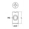 CR1013 L=13 สลักฝังไม้ / Cross Dowels อุปกรณ์ตัวต่อ Carcase Connectors