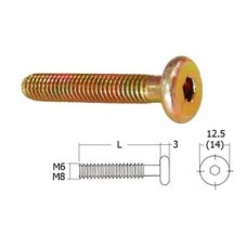 JCB6 สกรูหัวแบน เกลียวมิล Size M6 L=15 20 25 30 35 40 45 50  สกรูและอุปกรณ์ Screws and Accessories