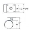 CF1.5G-N ล้อแป้น 1.5" (ธรรมดา, เบรค) ลูกล้อเฟอร์นิเจอร์ Furniture Castors 