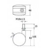 CF3.5A-L-GR ล้อเกลียว(M10) 3.5" แก้มแบน เทา-ดำ (ธรรมดา-เบรค) ลูกล้อเฟอร์นิเจอร์ Furniture Castors 