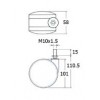 CF4A-N-GR ล้อเกลียว(M10) 4" เทา-ดำ (ธรรมดา-เบรค) ลูกล้อเฟอร์นิเจอร์ Furniture Castors 