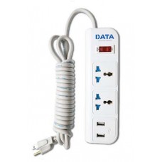 WL128i ปลั๊กไฟพร้อมปลั๊กUSB 2 รูเสียบ ยาว 3เมตร DATA