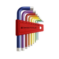 XPB 210-H-10-RB ชุดประแจหกเหลี่ยมแบบสั้น สีรุ้ง (มิล) รุ่น PB 210 H SWISS TOOLS