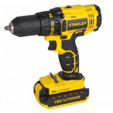 SCD20C2KA-B1-สว่านไร้สาย 18 โวลด์ แบตเตอรี่ 2 ก้อน + ดอก-Stanley