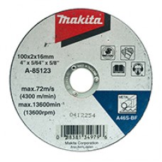 A-85123 แผ่นตัดเหล็ก-สแตนเลส ขนาด 100x2x16mm-MAKITA