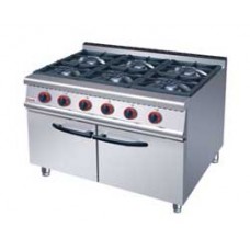 JZH-RA-6  Gas range with 6-burner & cabinet JUSTA เตาแก๊ส6หัว