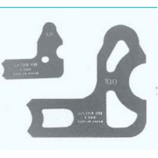 L300 M2,L300 M4,L300 M6 เกจวัดรัศมี (R) (วัสดุเป็นสแตนเลส) LEAVES 19,20,20 ฟูจิ ทูล FUJI TOOL