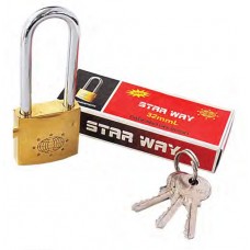 I03116 กุญแจทองเหลือง รุ่นกล่อง คอยาว L50mm STARWAY
