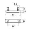 PA006-BL พลาสติกรองขาตู้ 10 มม. พลาสติกรองขาโต๊ะ Plastic Table Base Fitting 