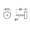 PA001-WH ตะปูตอกขาโต๊ะ(เล็ก) พลาสติกรองขาโต๊ะ Plastic Table Base Fitting 