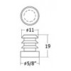 PJ01-05-BL ฝาปิดท่อกลม 5 หุน ฝาปิดท่อกลม Cover Cap for Tube