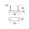 PA003-BL ตะปูตอกขาโต๊ะ(คู่) พลาสติกรองขาโต๊ะ Plastic Table Base Fitting 