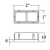 PJ02-12-BL-S ฝาปิดท่อเหลี่ยม 1×2 นิ้ว(แบบ2) ฝาปิดท่อเหลี่ยม Cover Cap for Pipe