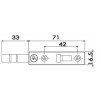 BBC-007 กลอน 3 นิ้ว หัวเหลี่ยม ขางอ หัวจุกลม BARREL BOLTS 3 นิ้ว กุญแจ LOCK