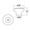 1PS03 ปุ่มจับเฟอร์นิเจอร์เซรามิิค กุหลาบหรอบทอง