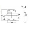 BI04-NI บานพับเสียบ 2ชั้น สีนิเกิ้ล(ซ้าย,ขวา)