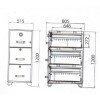 FRC330 ตู้ลิ้นชักกันไฟ 3 ลิ้นชัก รุ่น 236 กก. รหัสหมุน ยี่ห้อ PRESIDENT