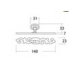 1CA093-AB-140 ปุ่มจับเฟอร์นิเจอร์โบราณ