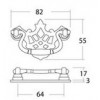 1CA094-AB-064 ปุ่มจับเฟอร์นิเจอร์โบราณ