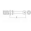 AS24-SW แกนเกือกม้าคอยาว เกลียวไม้ (1/4) : Connecting Bolt L=24 mm. อุปกรณ์น็อคดาวน์ Knockdown Accessories