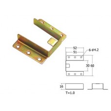 BT06-YE หูรับคานเตียง ชุบรุ้ง(สวมปลอก) อุปกรณ์เตียง Bed Fittings